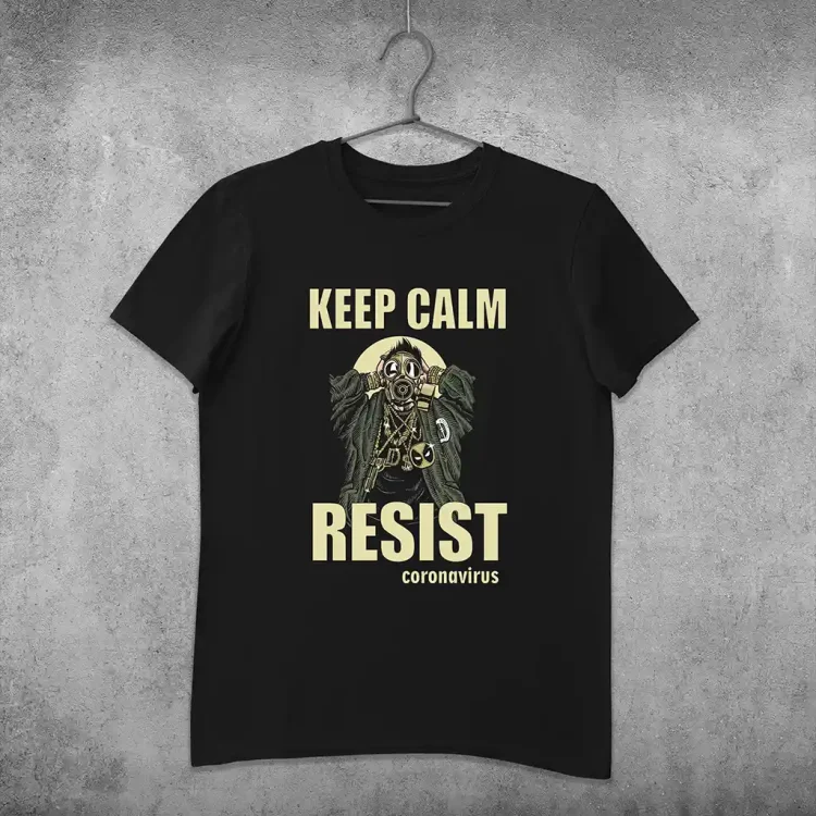 Keep Calm Resist Coronavirus – Unisex Κοντομάνικο T-Shirt