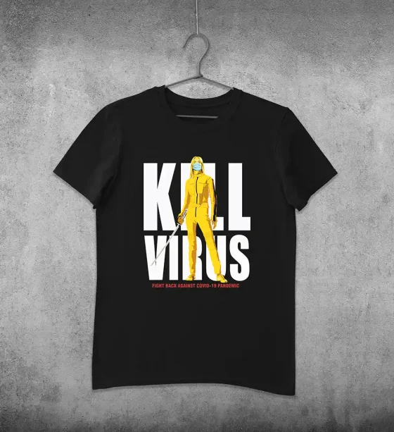 Kill Virus – Unisex Κοντομάνικο T-Shirt σε μαύρο χρώμα