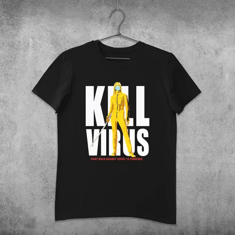 Kill Virus – Unisex Κοντομάνικο T-Shirt σε μαύρο χρώμα