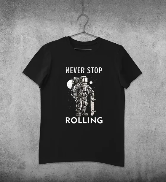 Never Stop Rolling! – Unisex Κοντομάνικο T-Shirt