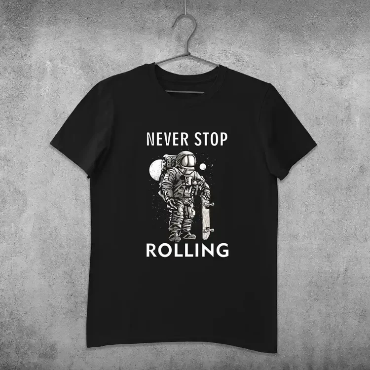 Never Stop Rolling! – Unisex Κοντομάνικο T-Shirt