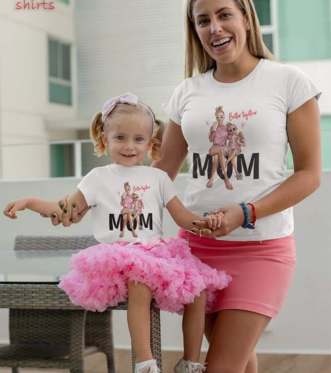 mockup-of-a-mom-and-her-baby-girl-wearing-t-shirts-and-pink-skirts-26495