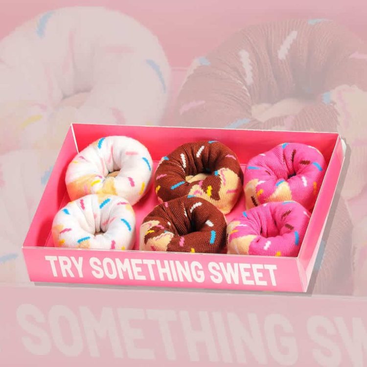 Αστείες Unisex Κάλτσες Donuts (Σετ 3τμχ)